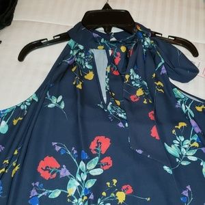 🔥NWT Parker NY blouse: sleeveless, floral, small.